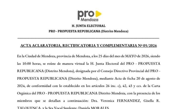 Acta Junta Electoral 05/2026